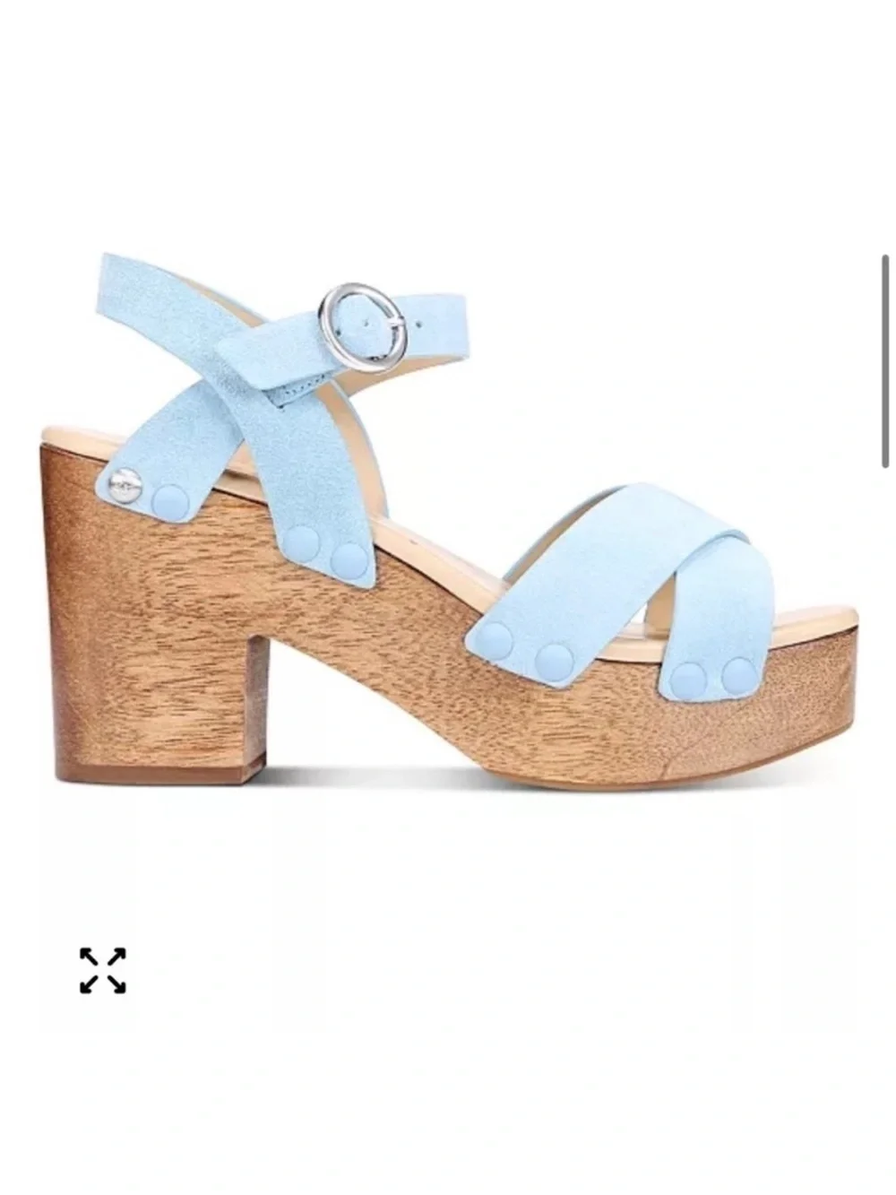 Sam Edelman Light Blue Women's Josefine Platform Wedge Sandals 👠